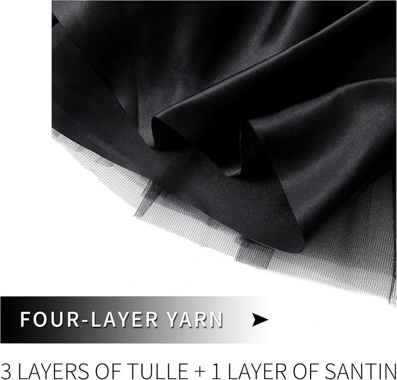 Jastore Girls Tutu Skirt 4 Layers Tulle Tutus for Girls Fluffy Ballet Dress Up for Toddler Kids Children - Image 3